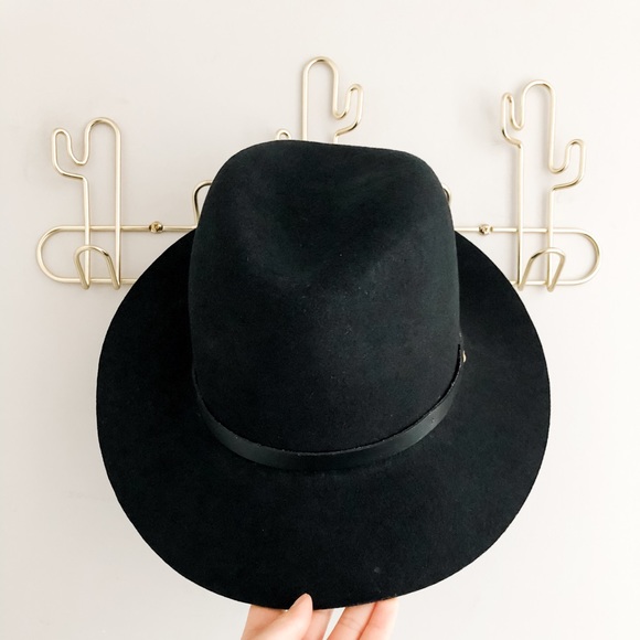 NWOT rag & bone Floppy Brim Fedora Medium Black - Picture 1 of 6